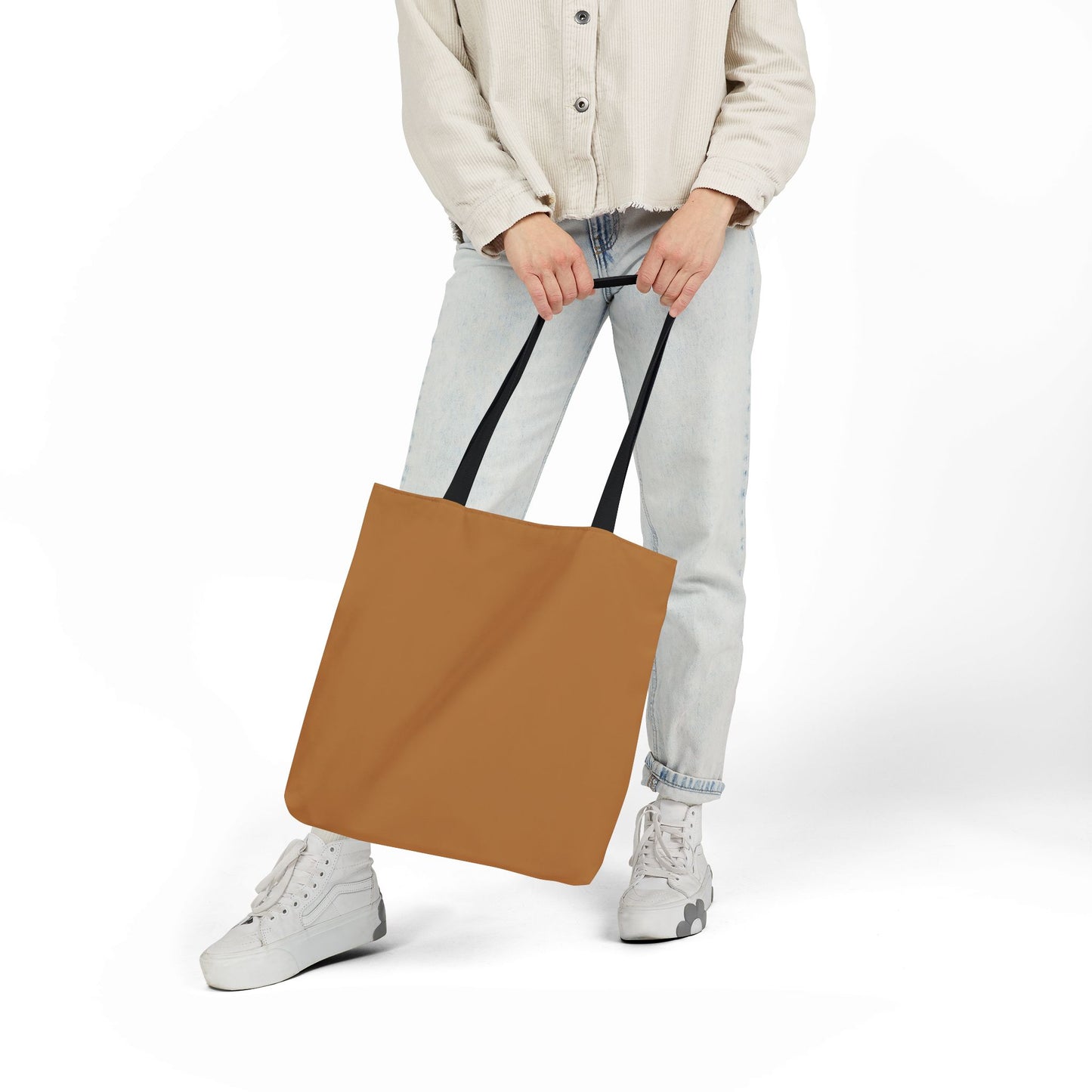 Coffee Obsessed Canvas Tote Bag — Cute Coffee Cup & Beans Reusable Shopper