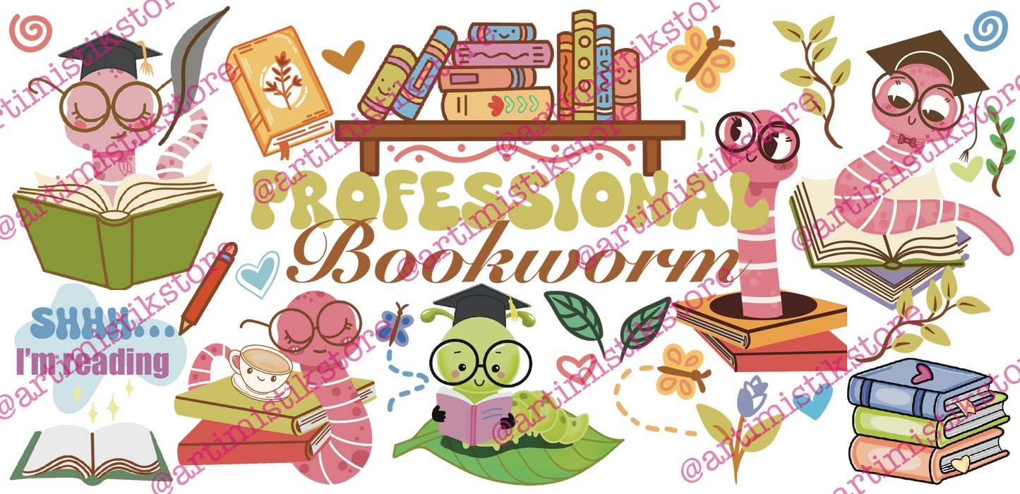 “Professional Bookworm” 3D Double-Sided Emboosed