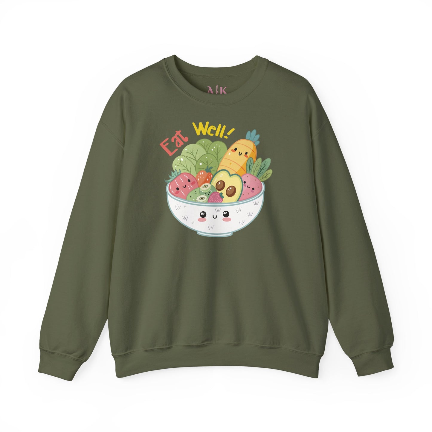 Eat Well Kawaii Veggie Bowl Sweatshirt