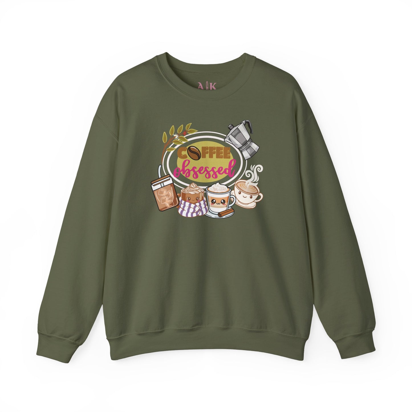 ''Coffee Obsessed'' Sweatshirt — Cozy Cafe Lover Crewneck