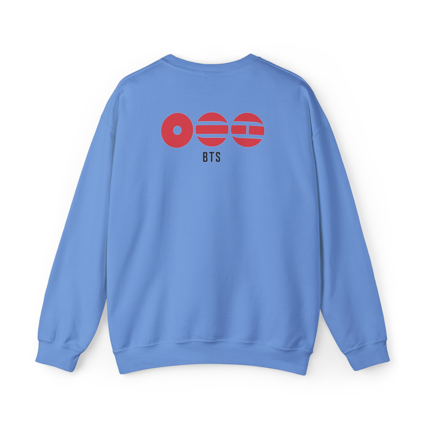 Chibi style BTS Members with Arirang symbols Sweatshirt- Pink and Sapphire