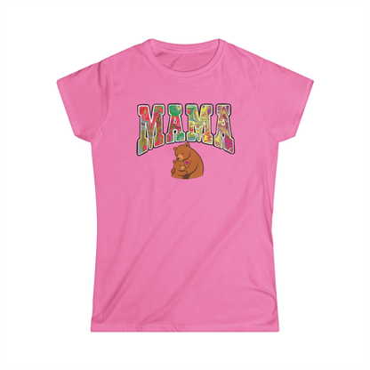 MAMA Bear Love – Adorable Mum & Baby Bear Graphic Tee (Pink)
