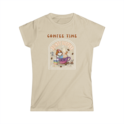 Comffee Time – Comfort + Coffee Graphic T-Shirt (Sand)
