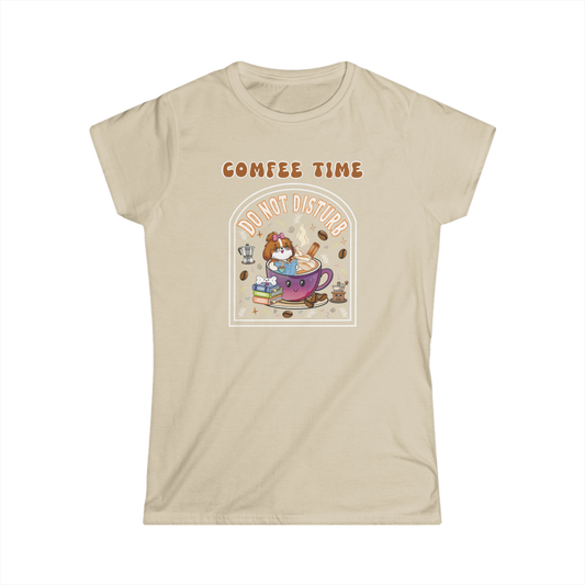 Comffee Time – Comfort + Coffee Graphic T-Shirt (Sand)