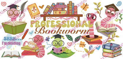 “Professional Bookworm” 3D Double-Sided Emboosed