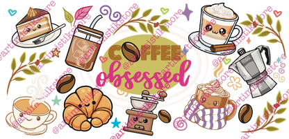 “Coffee Obssessed” 3D Double-Sided Embossed