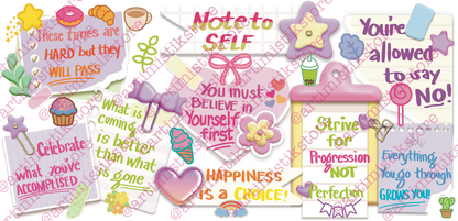 Note to Self | Positive Reminder Glass- 3D double-sided design