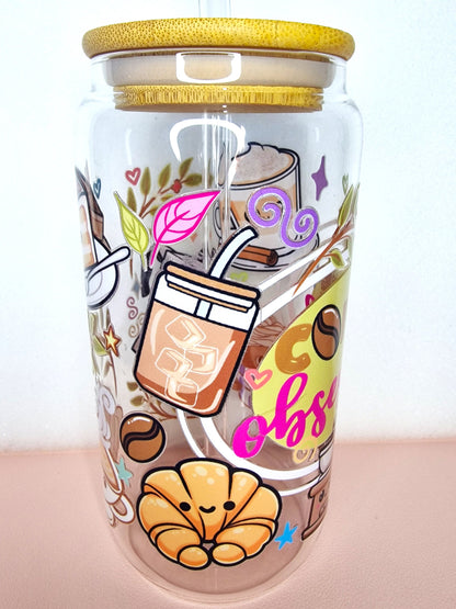 “Coffee Obssessed” 3D Double-Sided Embossed