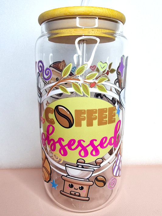 “Coffee Obssessed” 3D Double-Sided Embossed