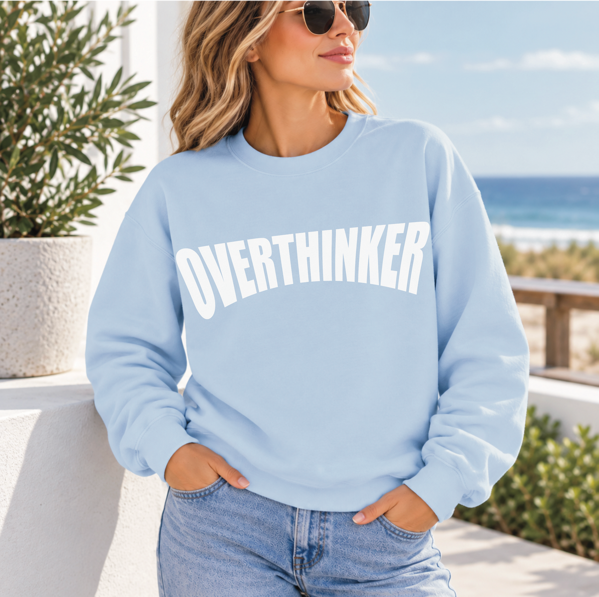 OVERTHINKER Sweatshirt – A Little Reminder to Breathe 💗