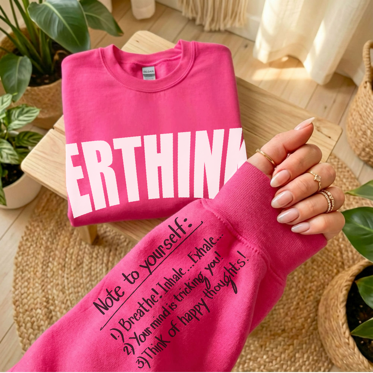 OVERTHINKER Sweatshirt – A Little Reminder to Breathe 💗