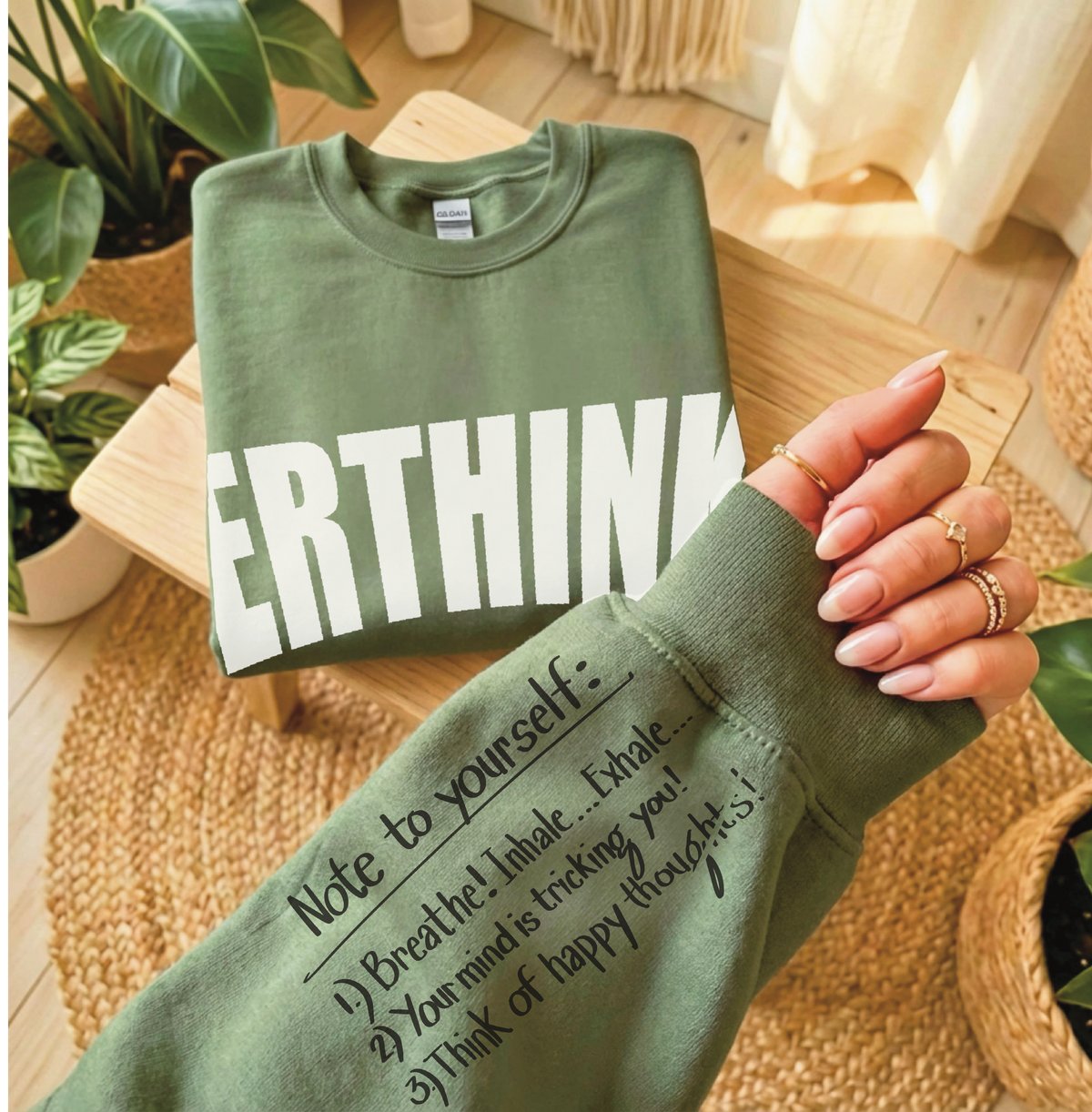 OVERTHINKER Sweatshirt – A Little Reminder to Breathe 💗