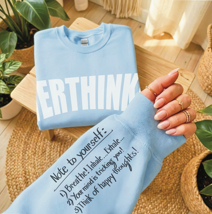 OVERTHINKER Sweatshirt – A Little Reminder to Breathe 💗