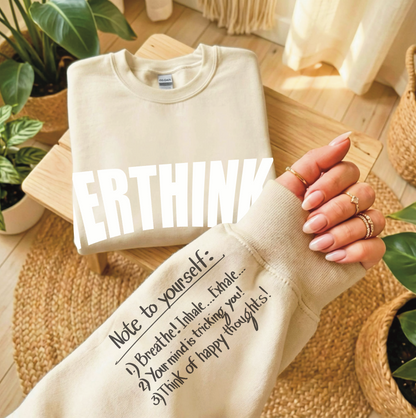 OVERTHINKER Sweatshirt – A Little Reminder to Breathe 💗